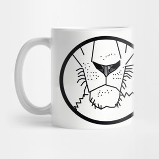 Lion Mouth Outline Face Mug